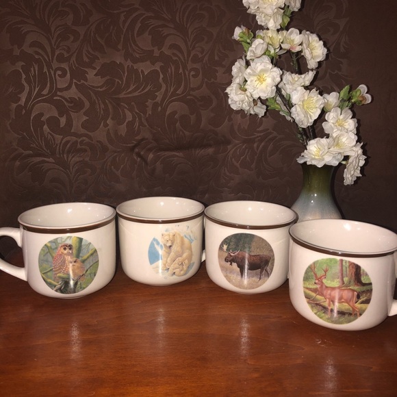 Wildlife Federation Dining Wildlife Federation Coffee Mug Cup Set Of 4 Poshmark
